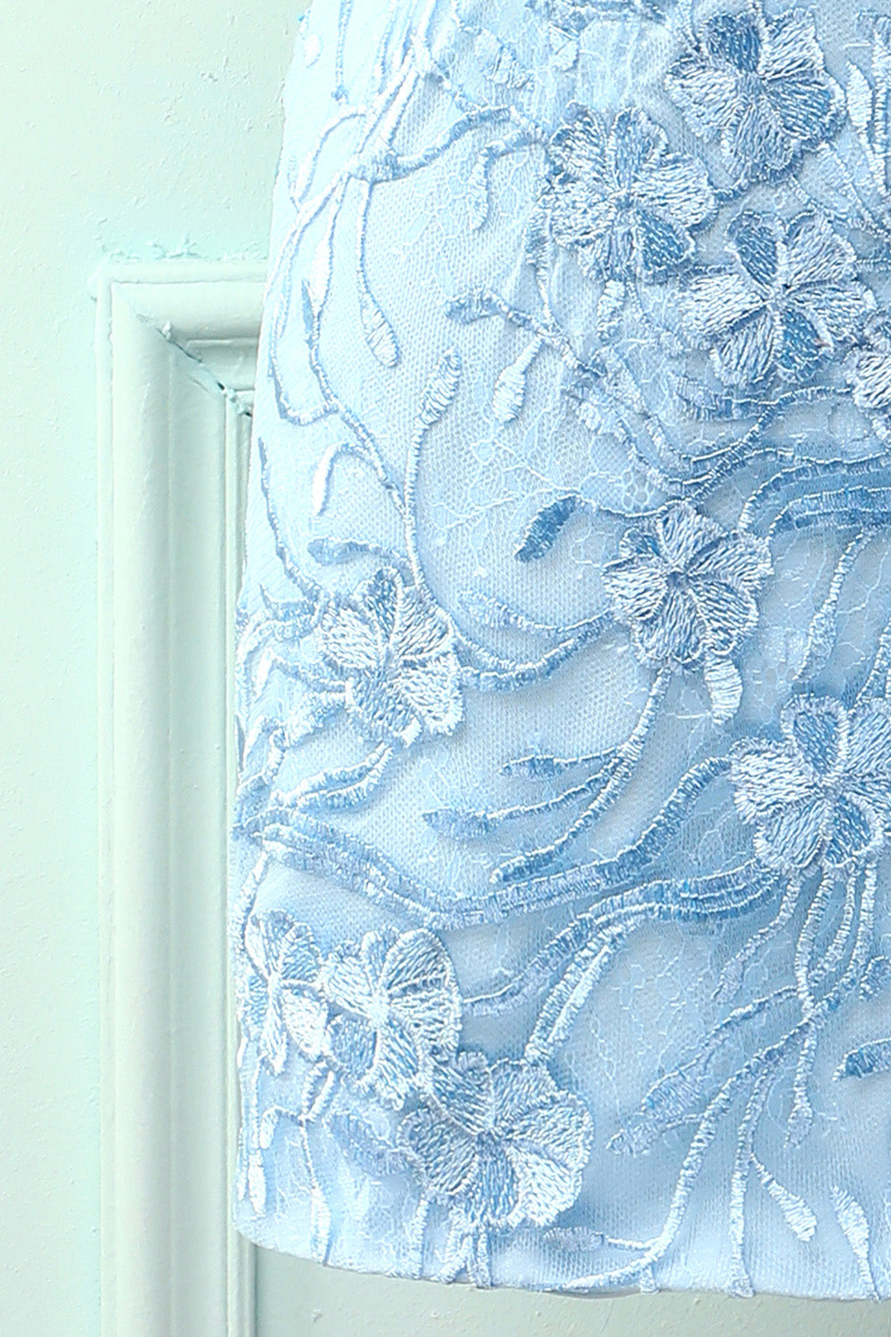 Light Blue Tight Homecoming Dress with Appliques