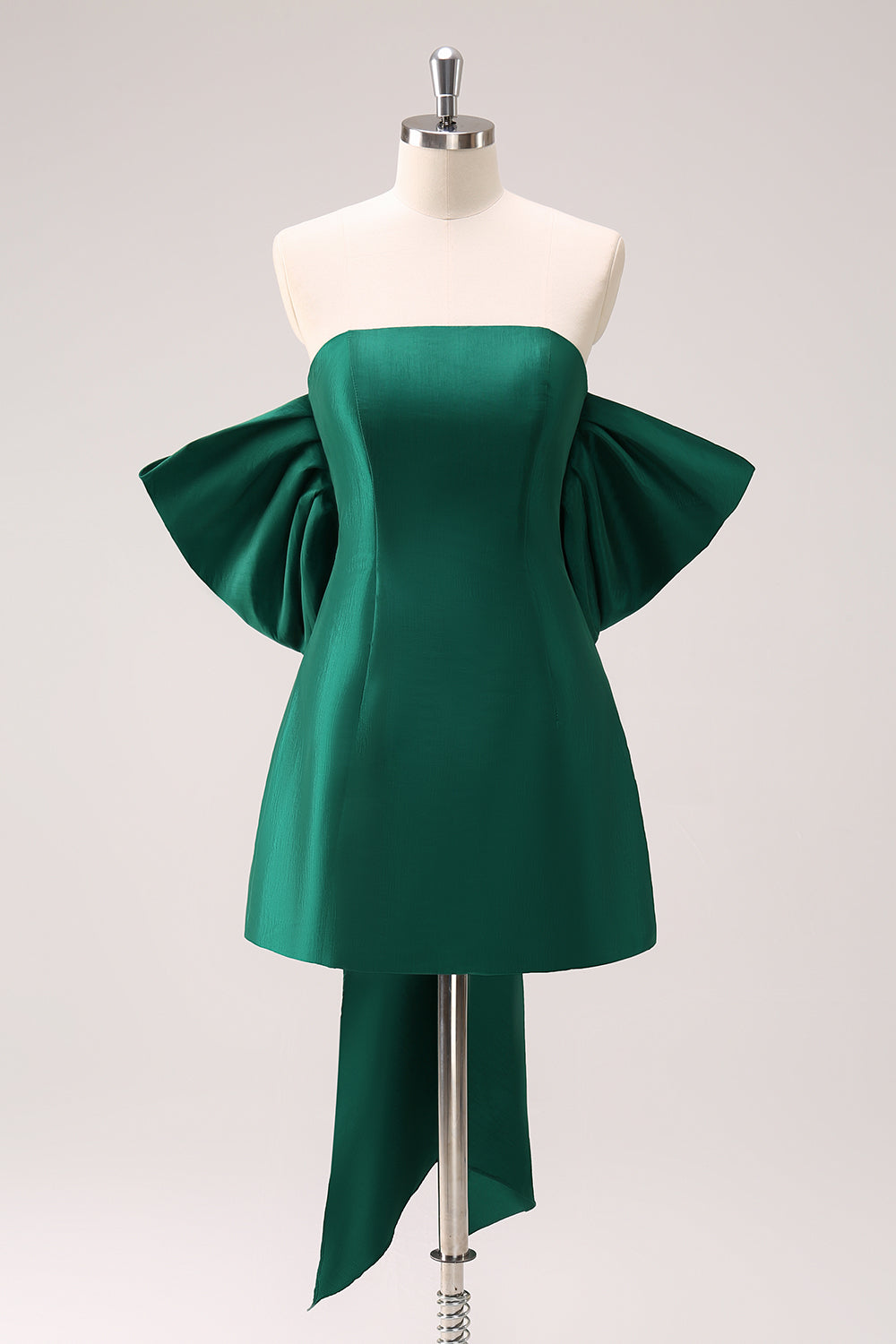 strapless green dress short Wedtrend Women Stylish Dark Green Short Homecoming Dress Bodycon Strapless Pleated Corset Cocktail Party Dress, Dark Green / US22W