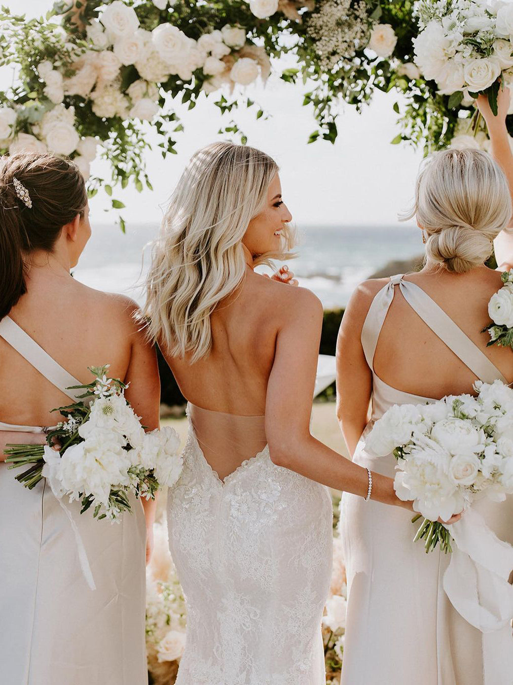 Chic Stretch Satin One Shoulder Sheath Bridesmaid Dresses