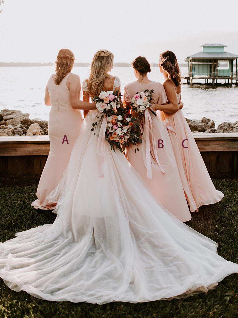 Fabulous Chiffon Floor-length Multi-choice Bridesmaid Dresses With Pleats