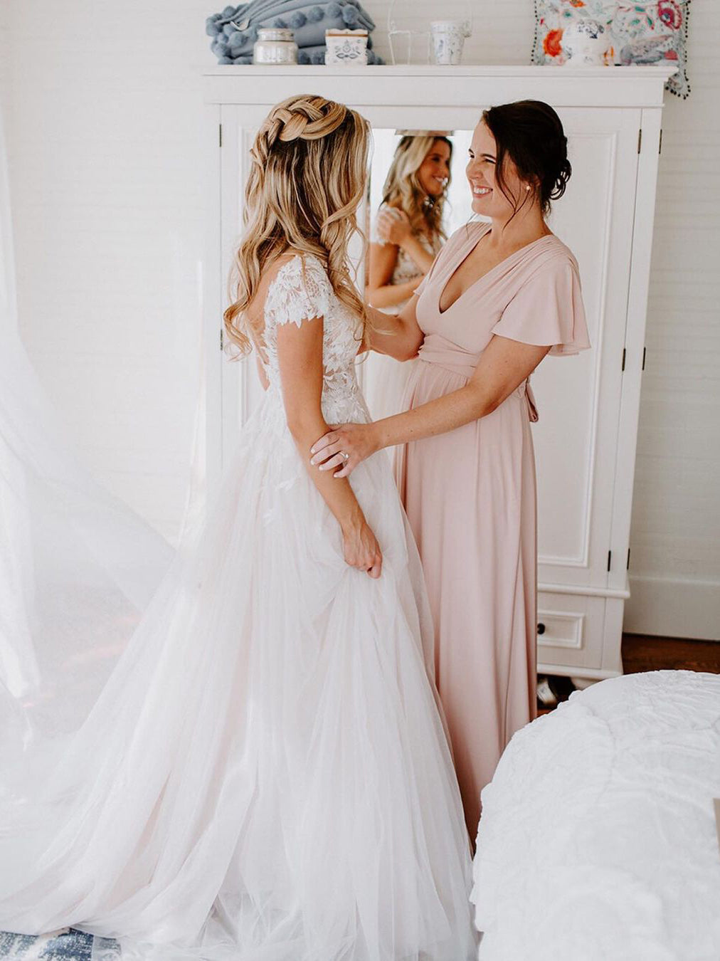 Fabulous Chiffon Floor-length Multi-choice Bridesmaid Dresses With Pleats