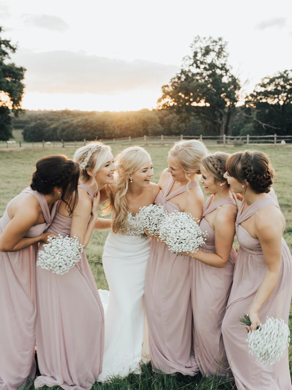 Sexy A-line Halter Floor-Length Chiffon Bridesmaid Dresses