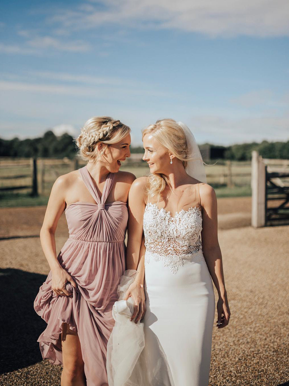 Sexy A-line Halter Floor-Length Chiffon Bridesmaid Dresses