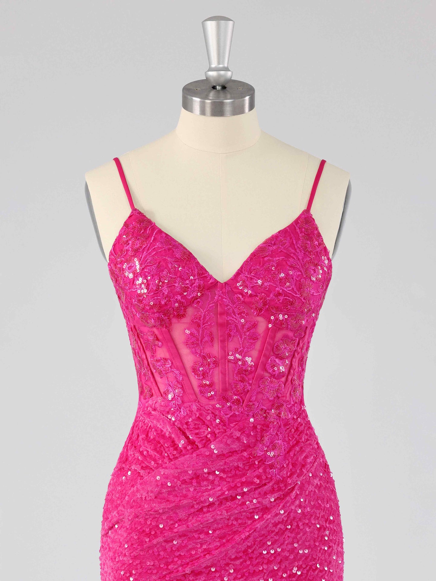 V-Neck Mini Sequin Homecoming Dresses with Slit