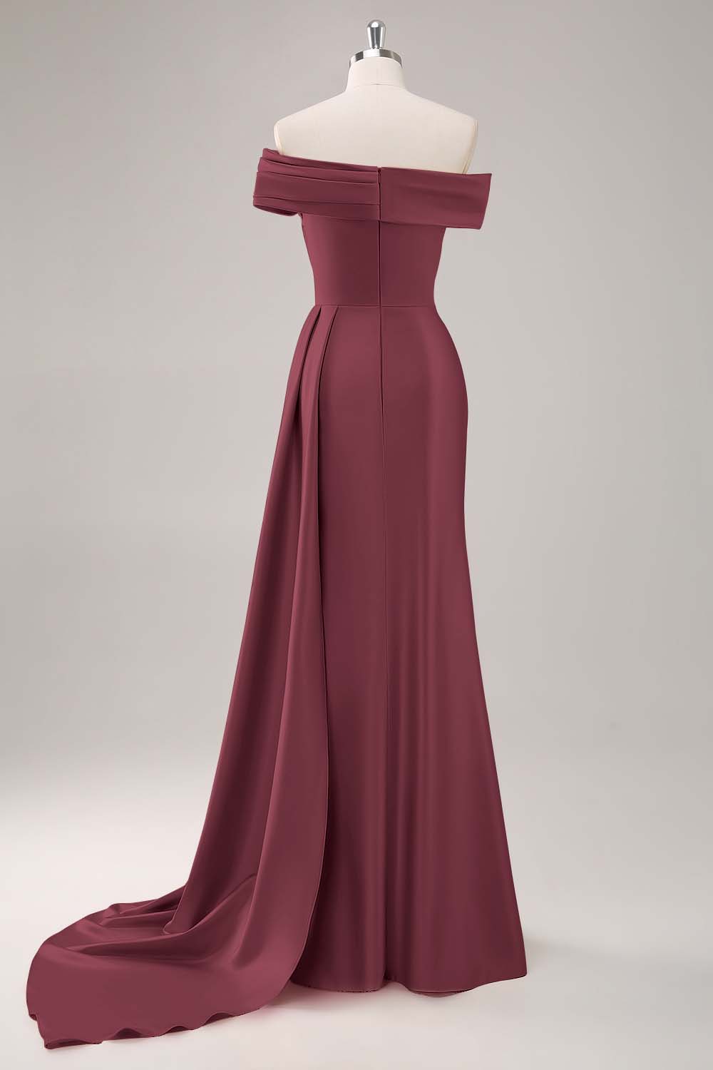 Dusk Sheath One Shoulder Long Formal Dress with Streamer