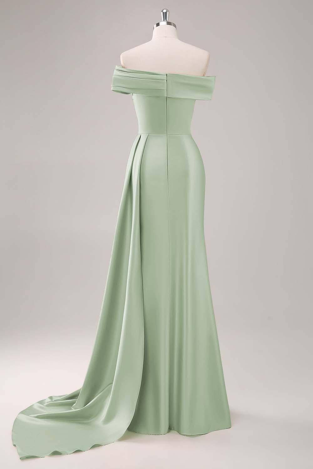 Dusk Sheath One Shoulder Long Formal Dress with Streamer