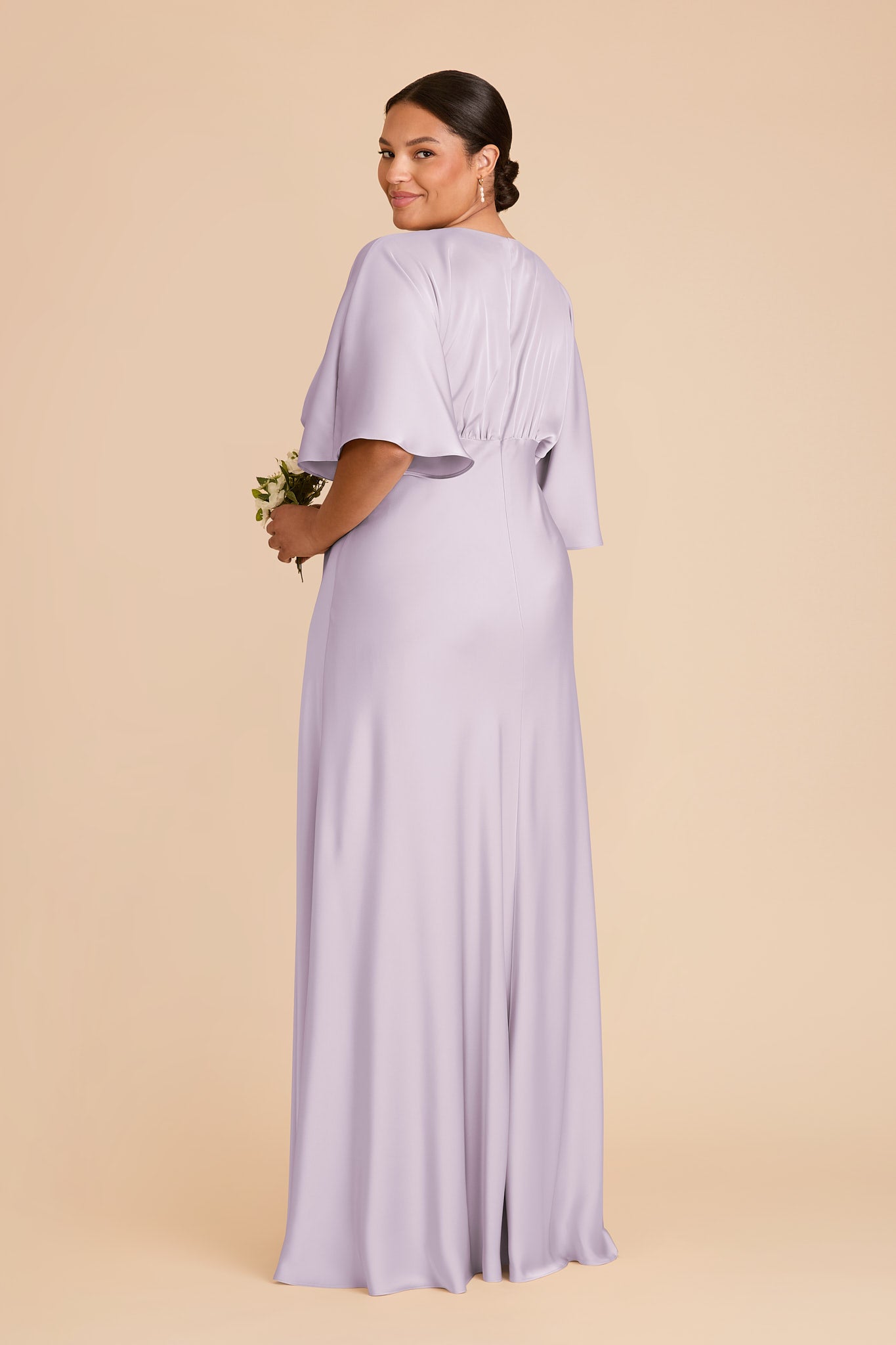 Shyla Matte Satin Dress - Dusty Lilac
