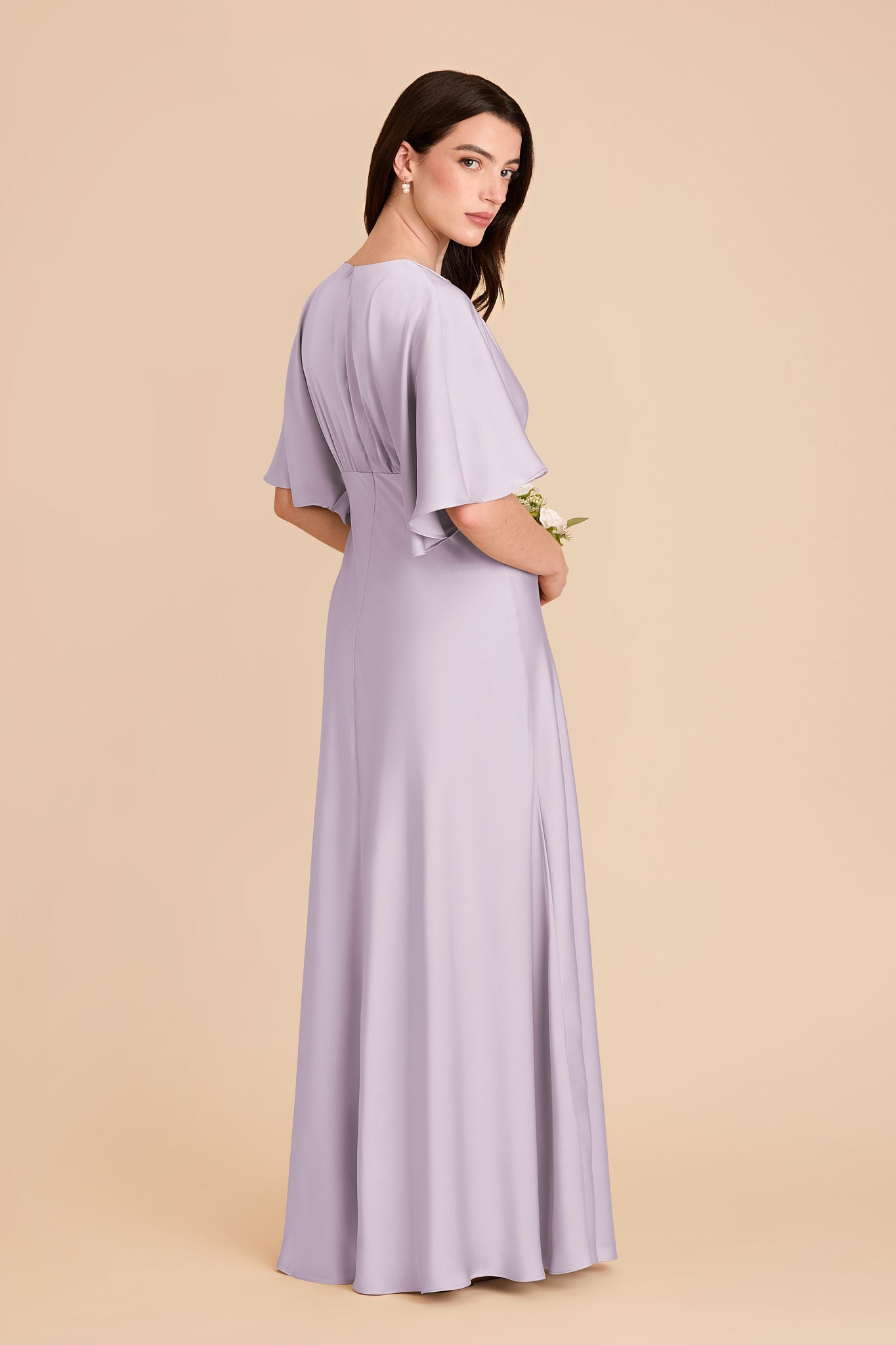 Shyla Matte Satin Dress - Dusty Lilac