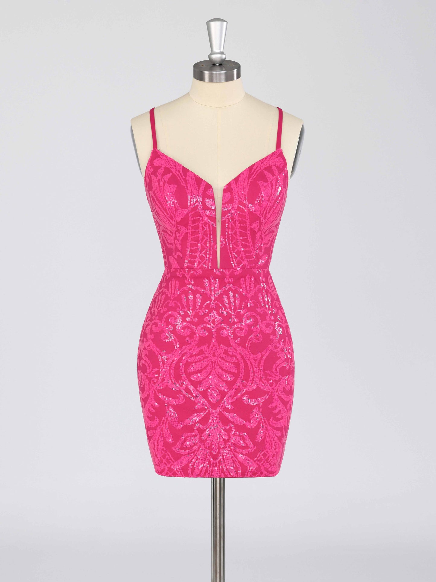 Elira V-Neck Sleeveless Mini Sequin Homecoming Dresses