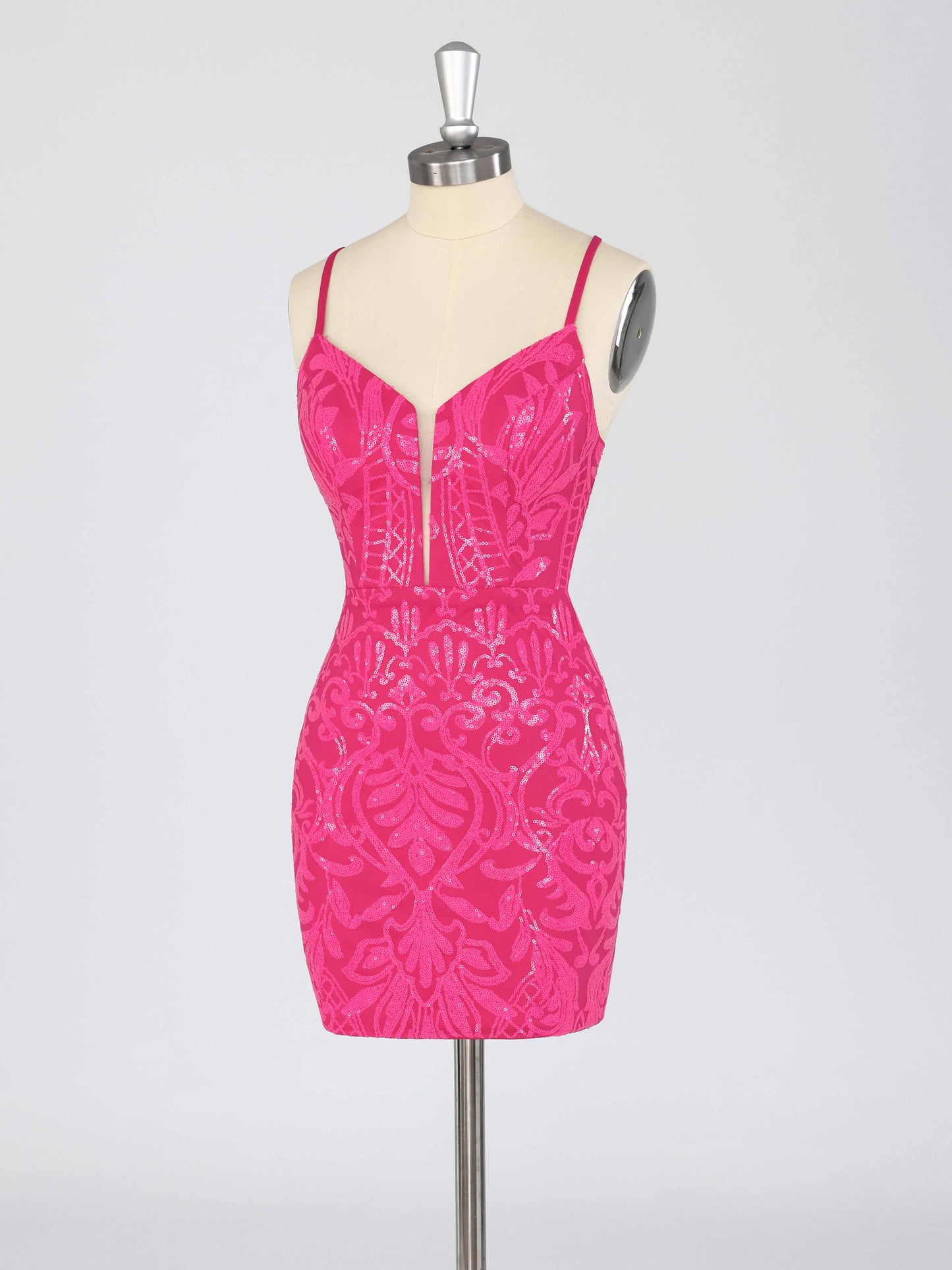 Elira V-Neck Sleeveless Mini Sequin Homecoming Dresses