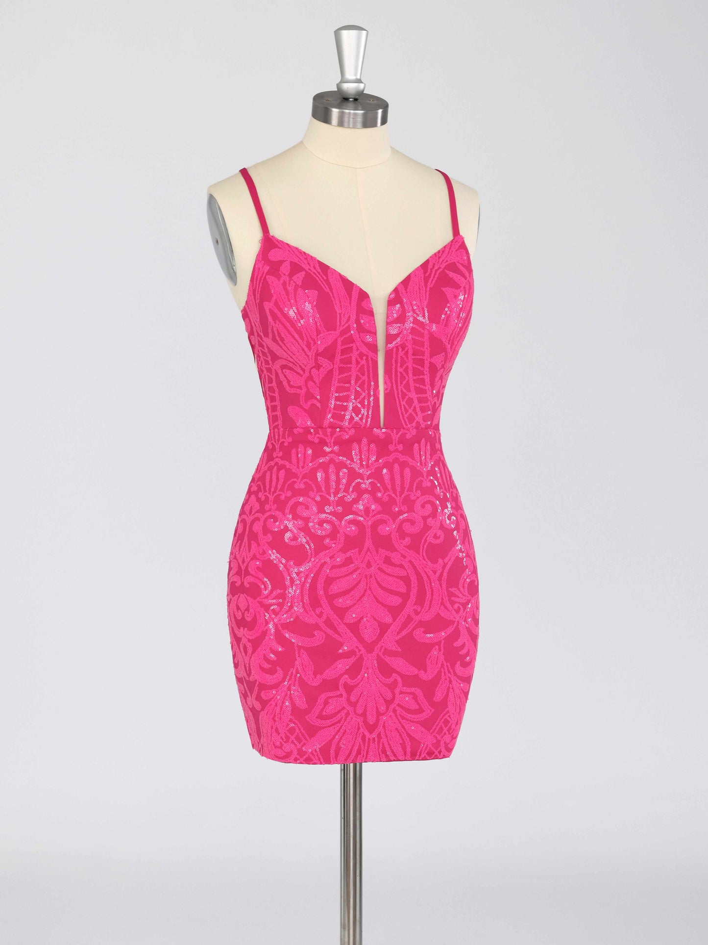 Elira V-Neck Sleeveless Mini Sequin Homecoming Dresses