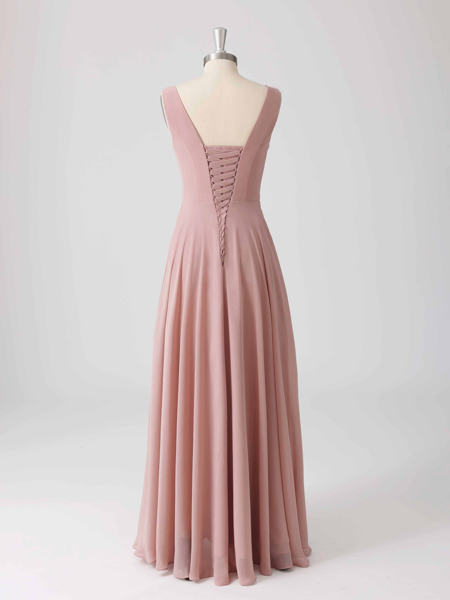 Laverna A-line V-Neck Sleeveless Asymmetrical Bridesmaid Dresses