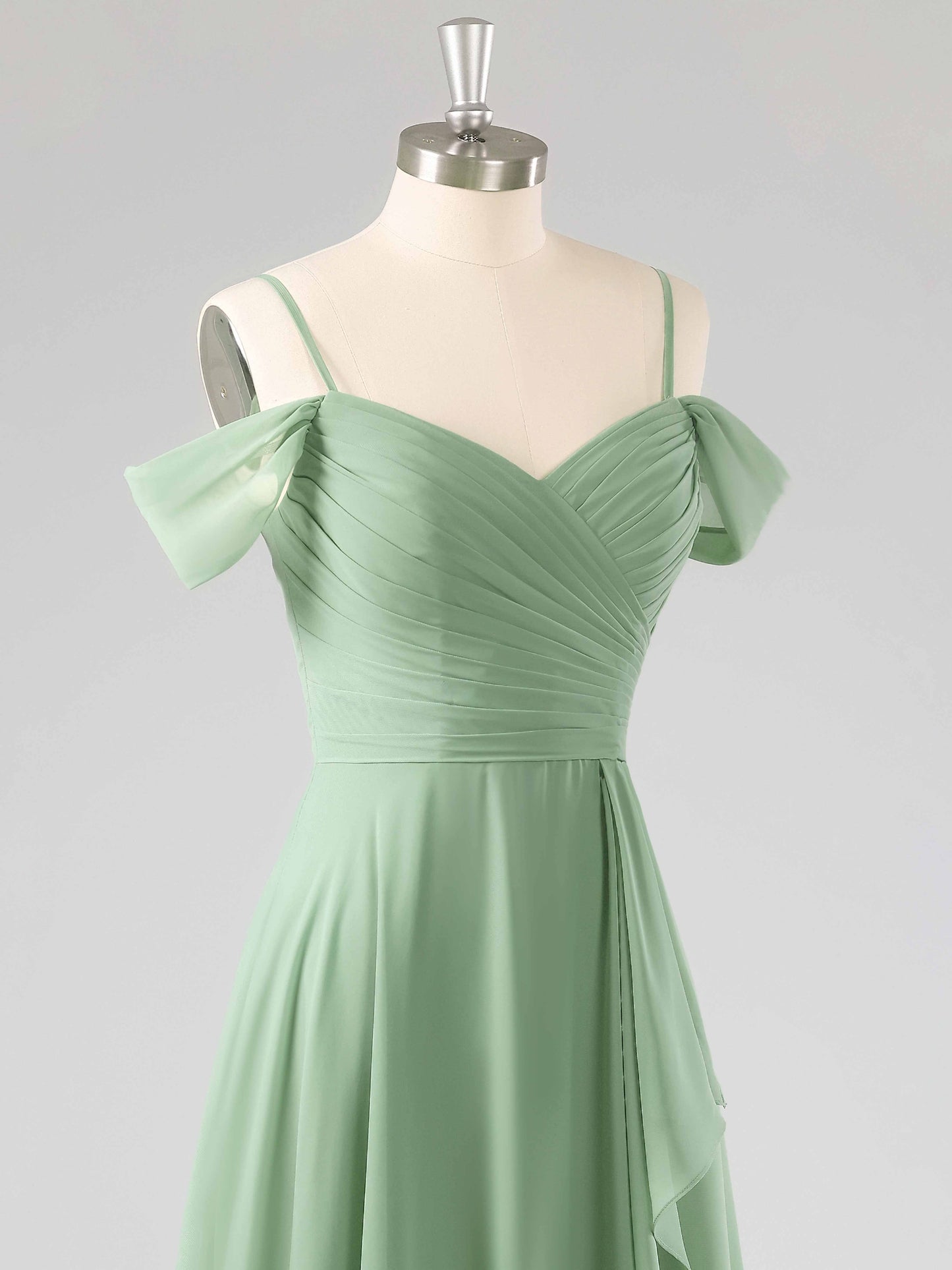 Lexie Classic Ruffles A-line Bridesmaid Dresses with Slit