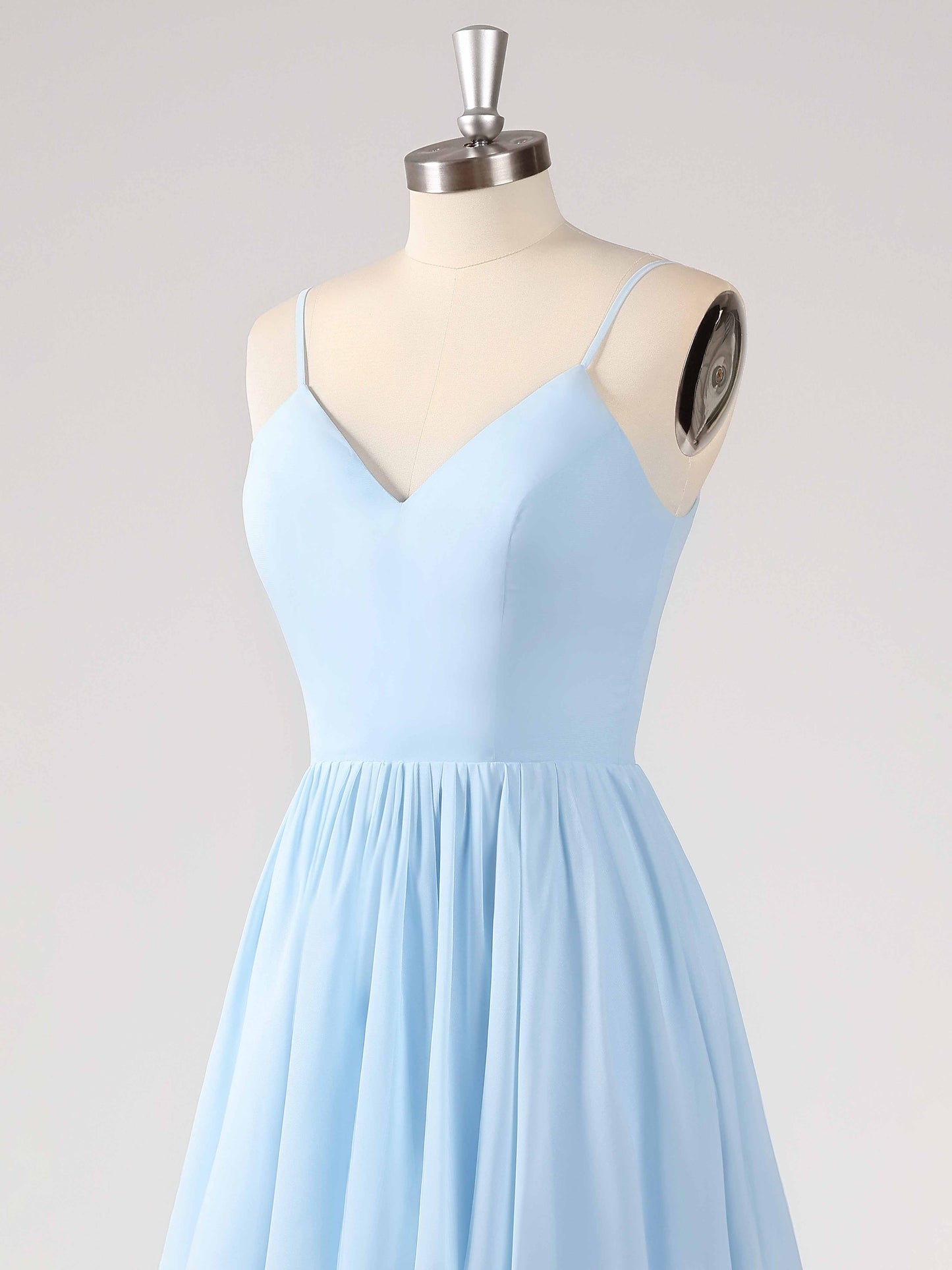 Lorelei Charming V Neck Tiered Chiffon Bridesmaid Dresses