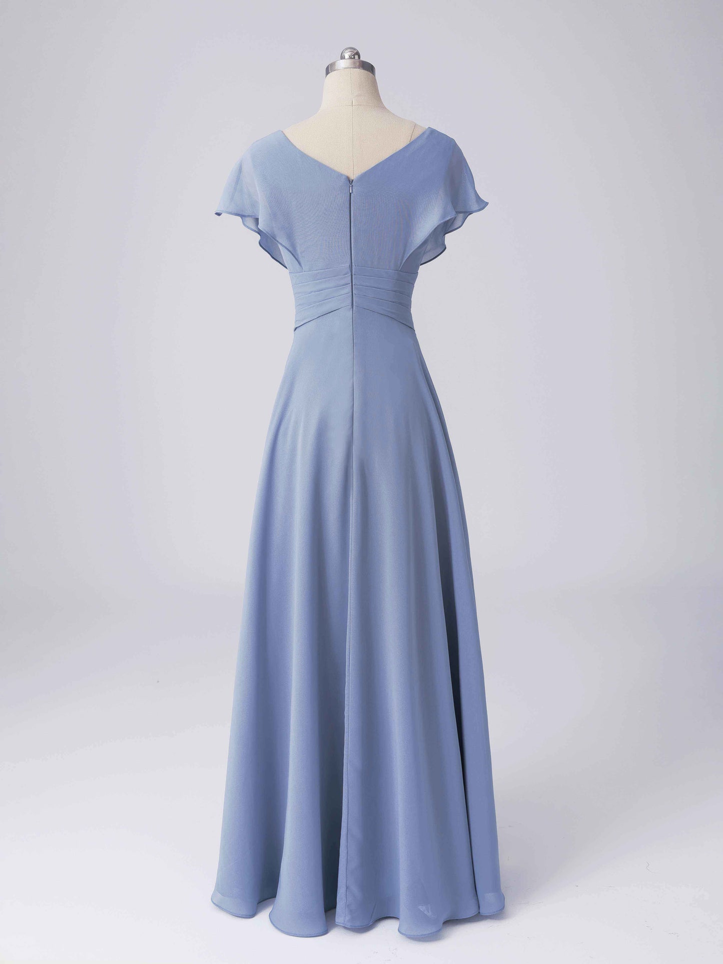 Lorena Simple A-line Ruffles Cap Sleeves Bridesmaid Dresses