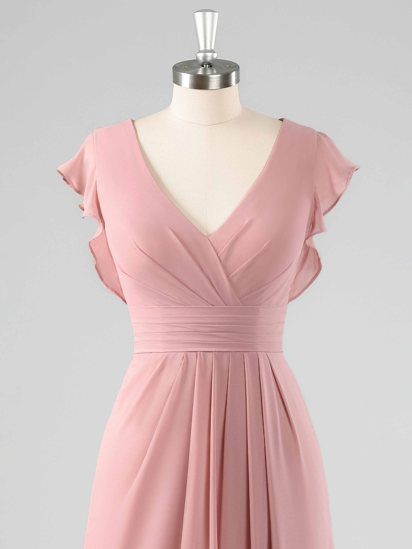 Lucille Modern V-Neck A-line Chiffon Bridesmaid Dresses