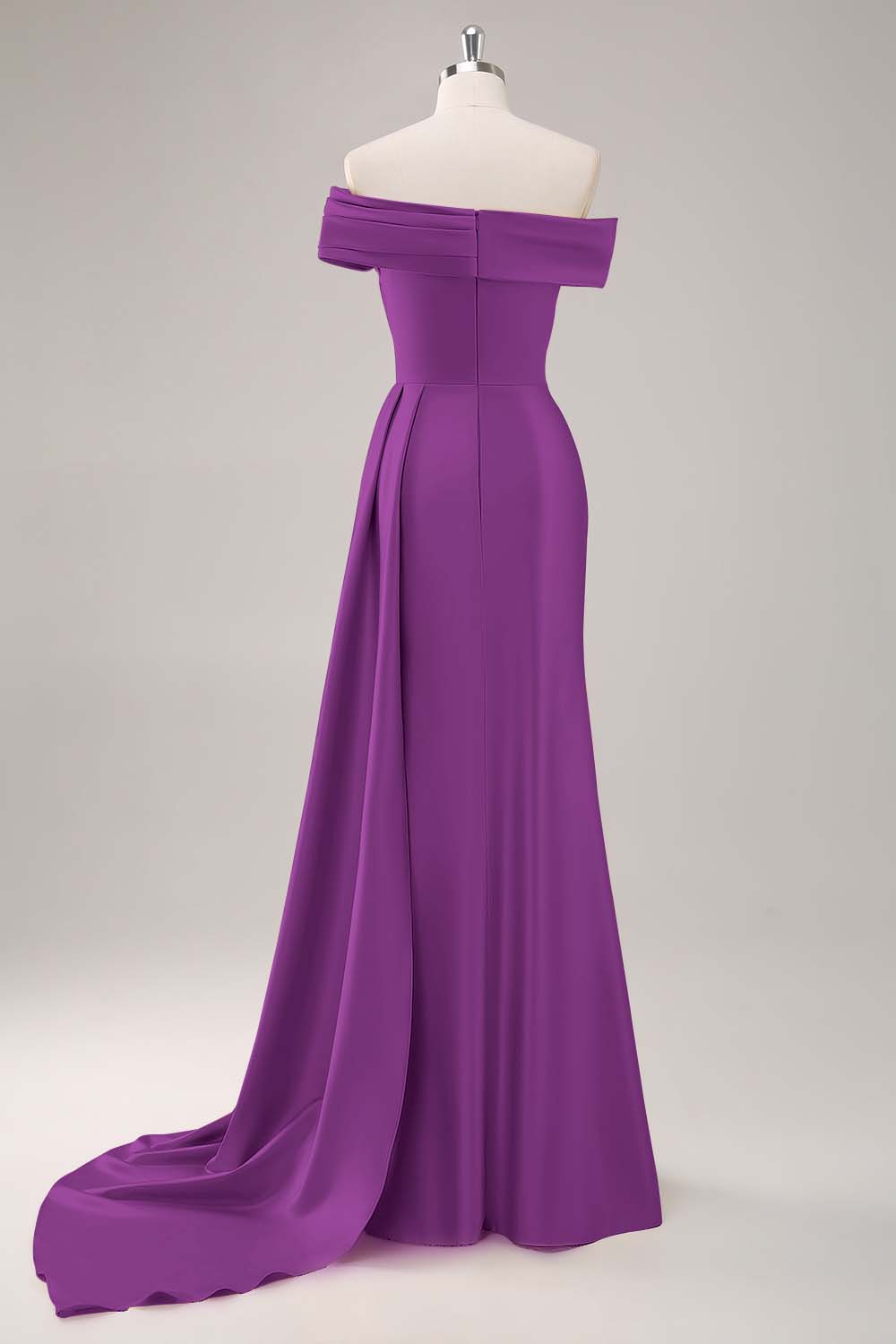 Dusk Sheath One Shoulder Long Formal Dress with Streamer