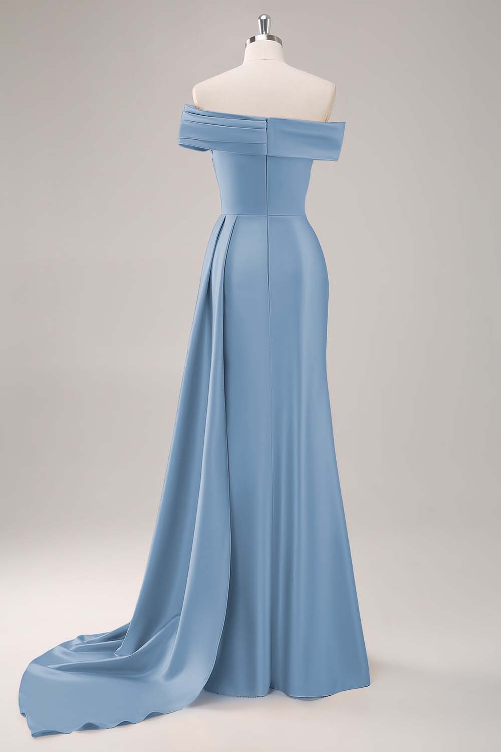 Dusk Sheath One Shoulder Long Formal Dress with Streamer