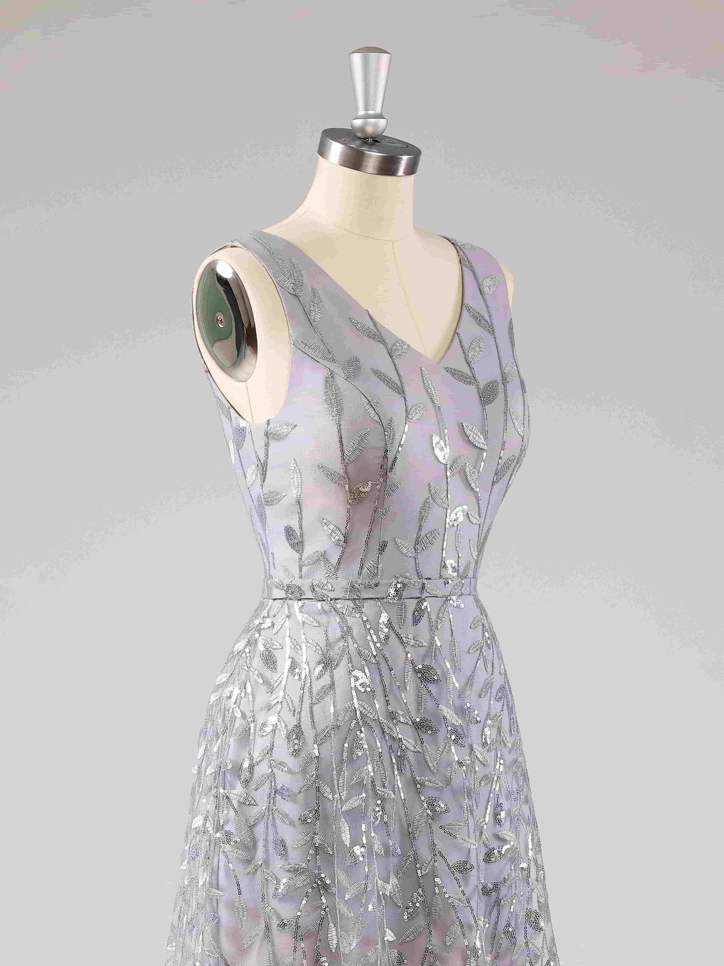 Veda Classic V-Neck A-line Formal Dresses with Sequins
