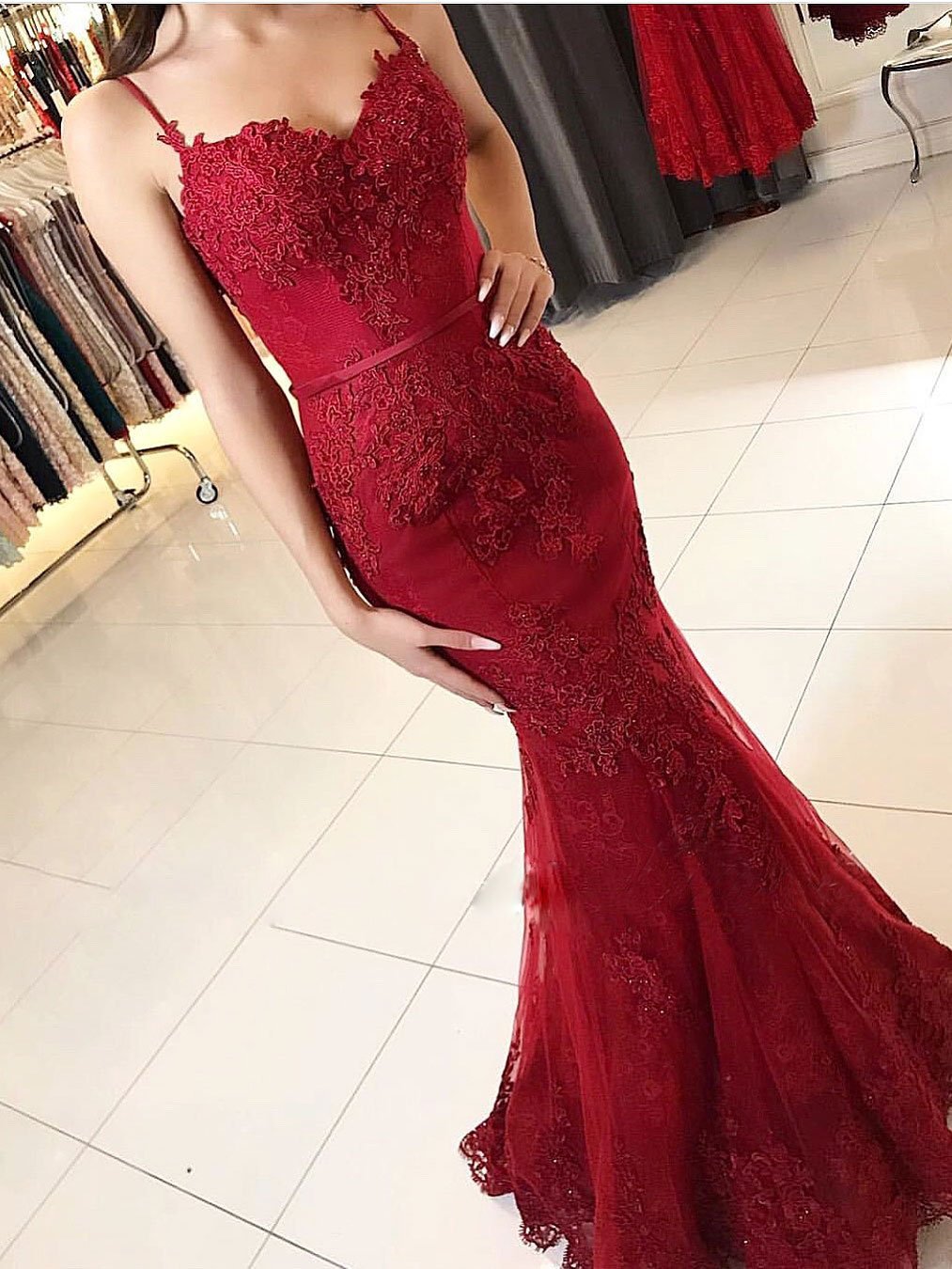 Beautiful Mermaid Prom Dresses With Beaded Appliques Tulle Prom Gowns