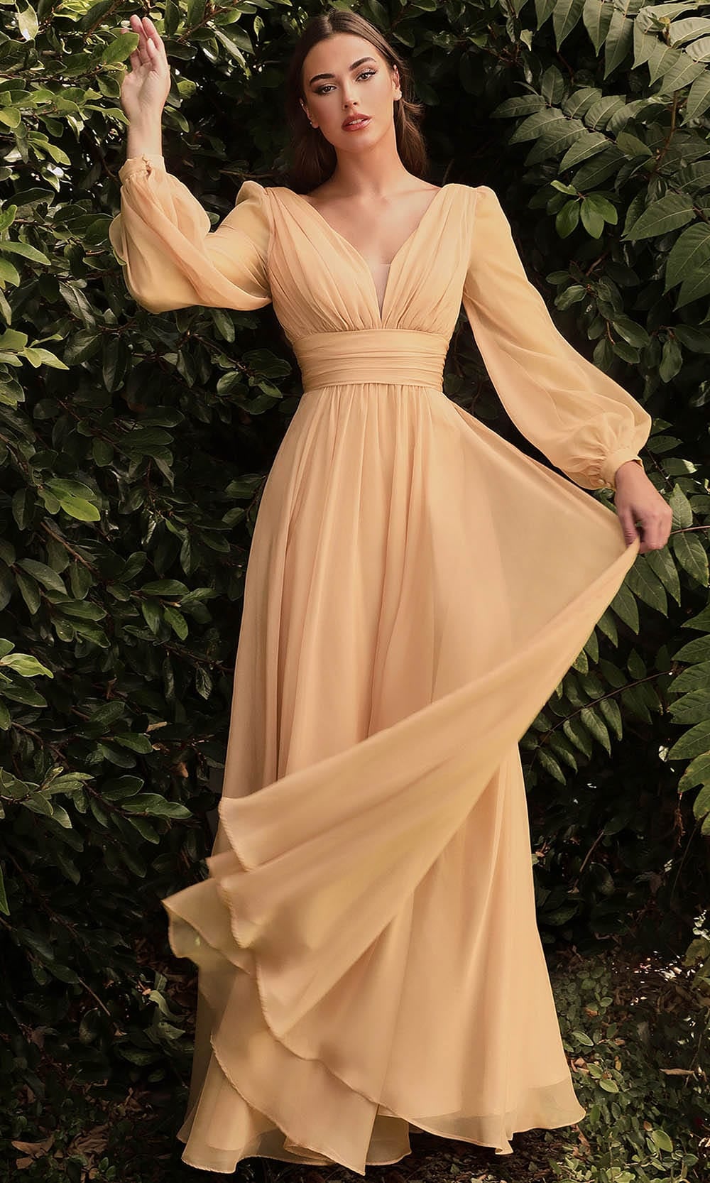 Cinderella Divine CD0192 - Bishop Sleeve Evening Dress