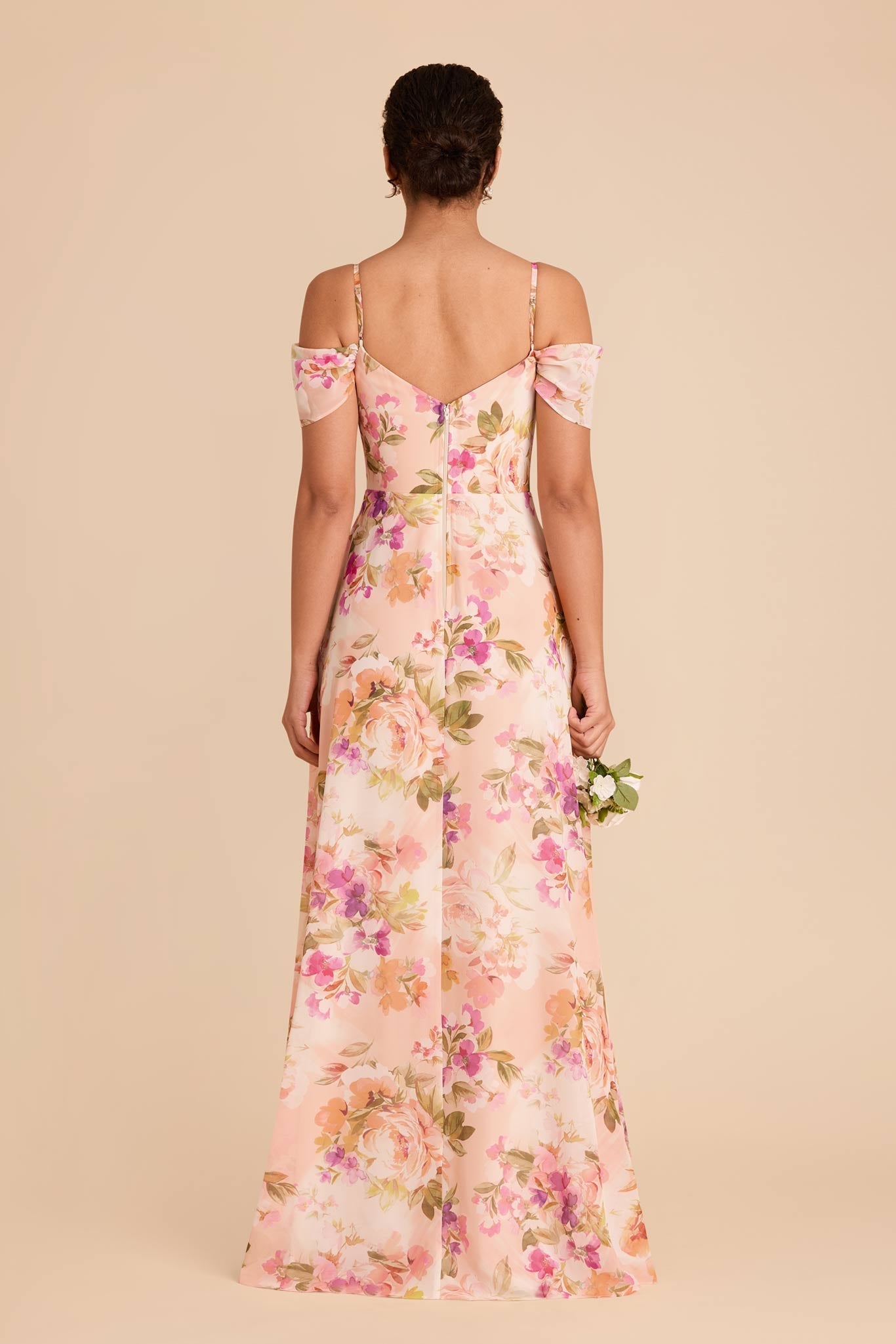 Devin Convertible Dress - Coral Sunset Peonies