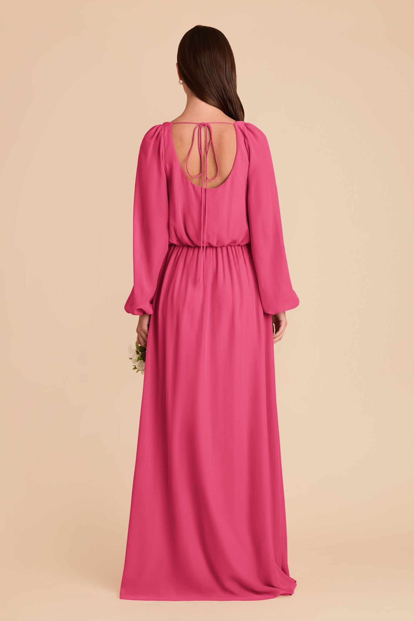 Eloise Chiffon Dress - Fuchsia