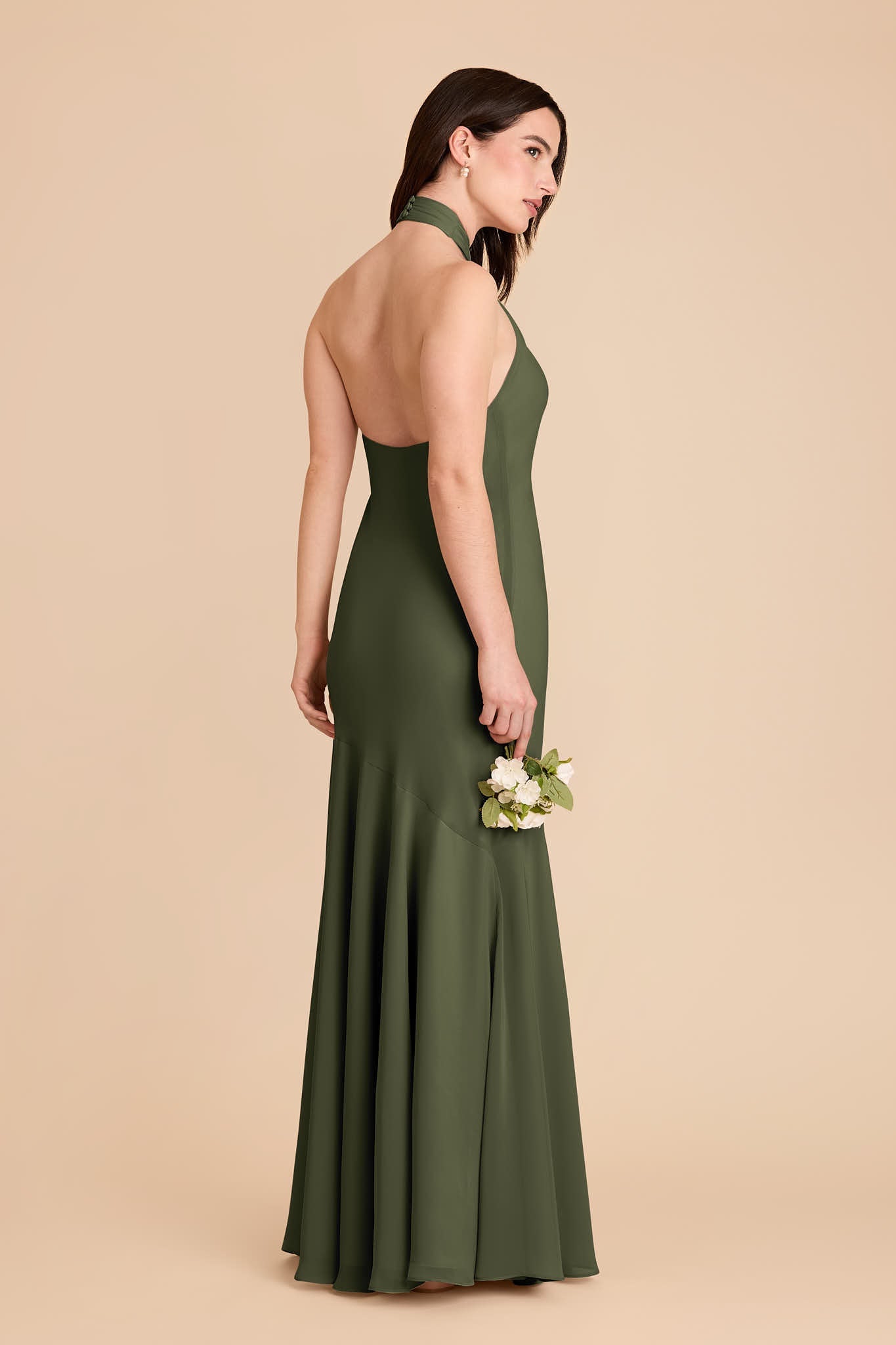 Stephanie Chiffon Dress - Olive
