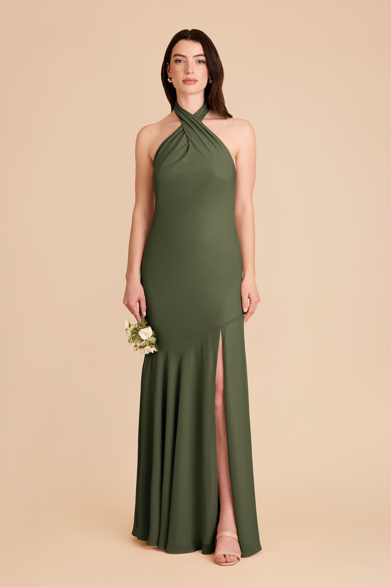 Stephanie Chiffon Dress - Olive