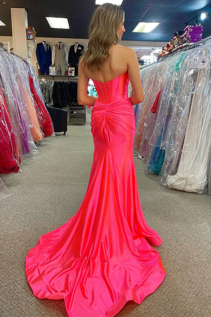 Brylee| Sweetheart Satin Mermaid Long Prom Dress