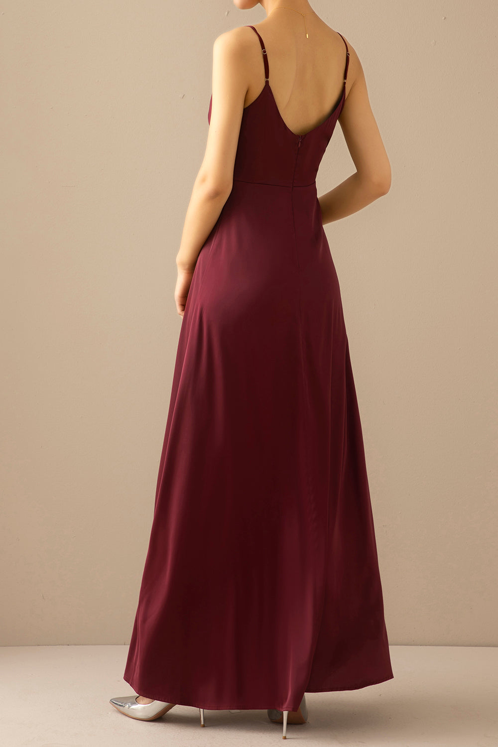 Simple Spaghetti Straps Long Prom Dress