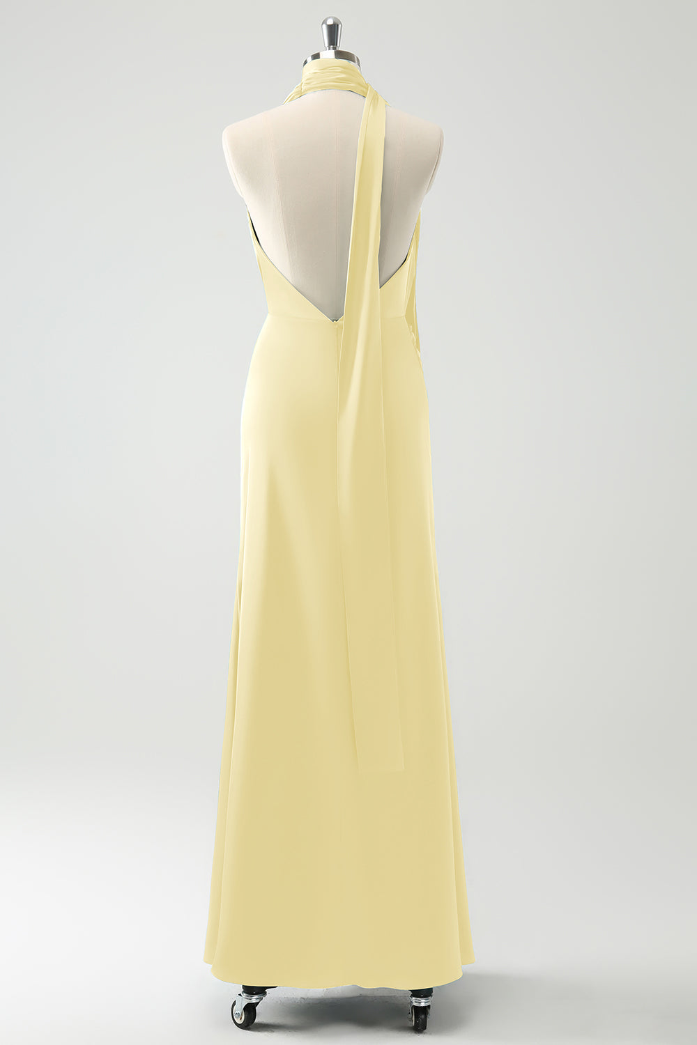 Terracotta Sheath V-Neck Backless Wedding Guest Dress with Slit