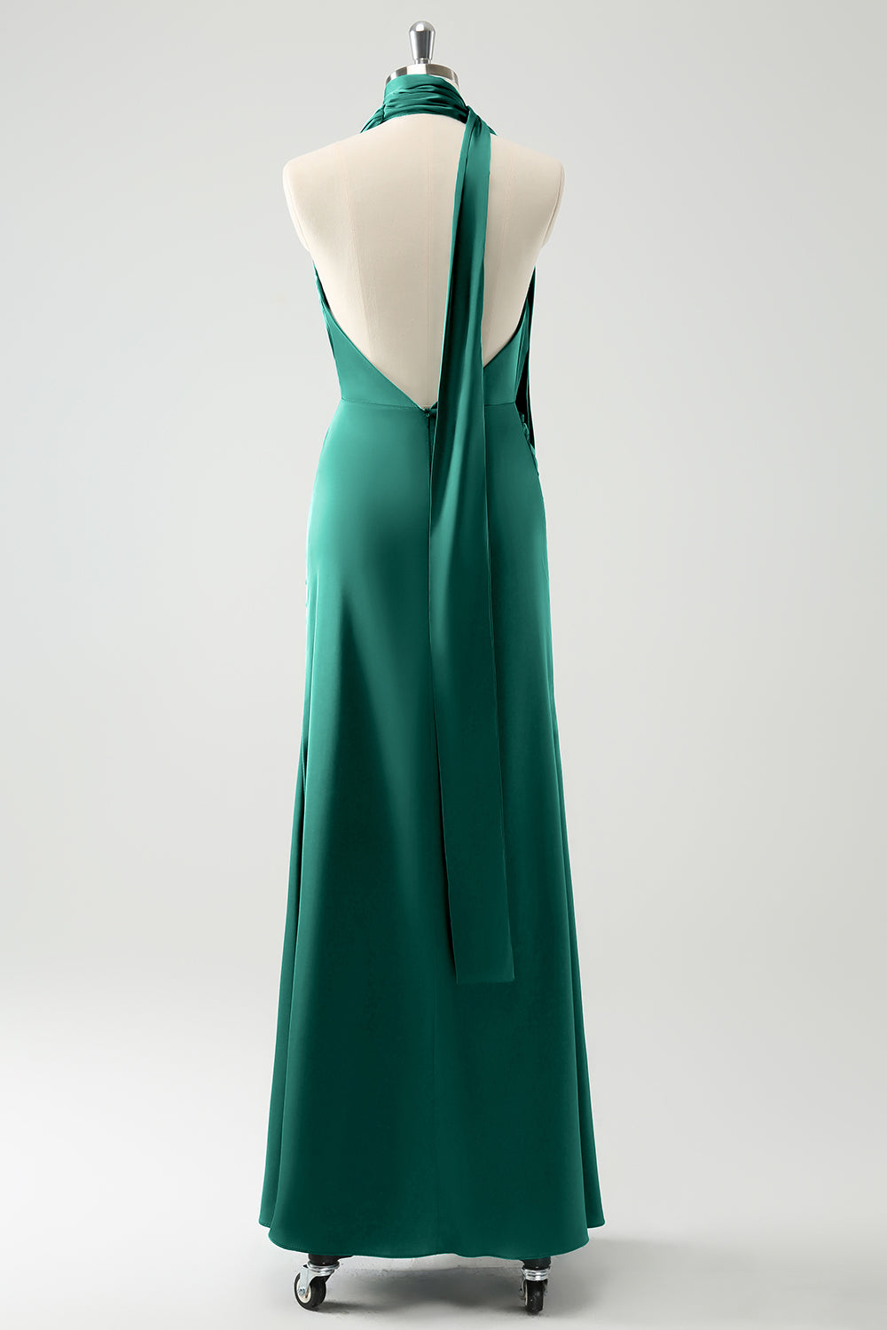 Terracotta Sheath V-Neck Backless Wedding Guest Dress with Slit