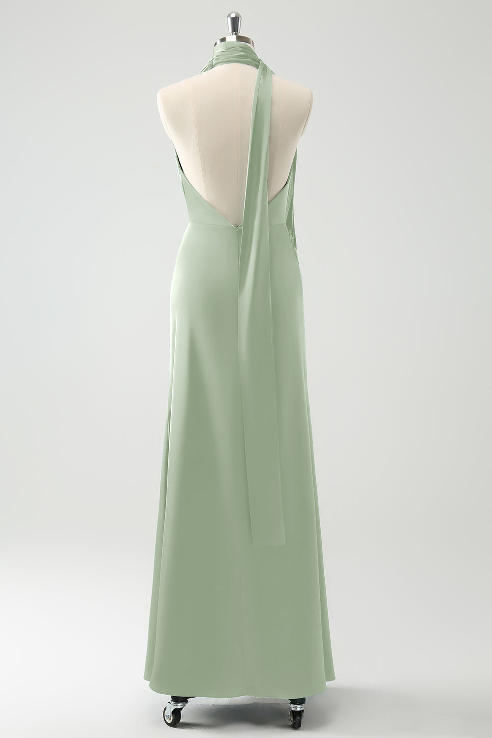 Terracotta Sheath V-Neck Backless Wedding Guest Dress with Slit