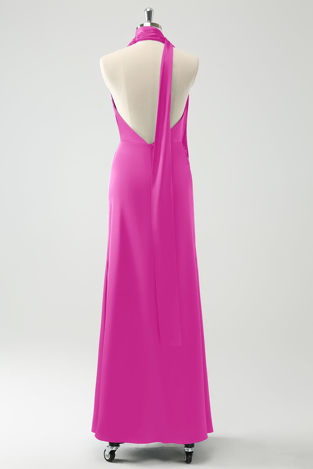 Terracotta Sheath V-Neck Backless Wedding Guest Dress with Slit