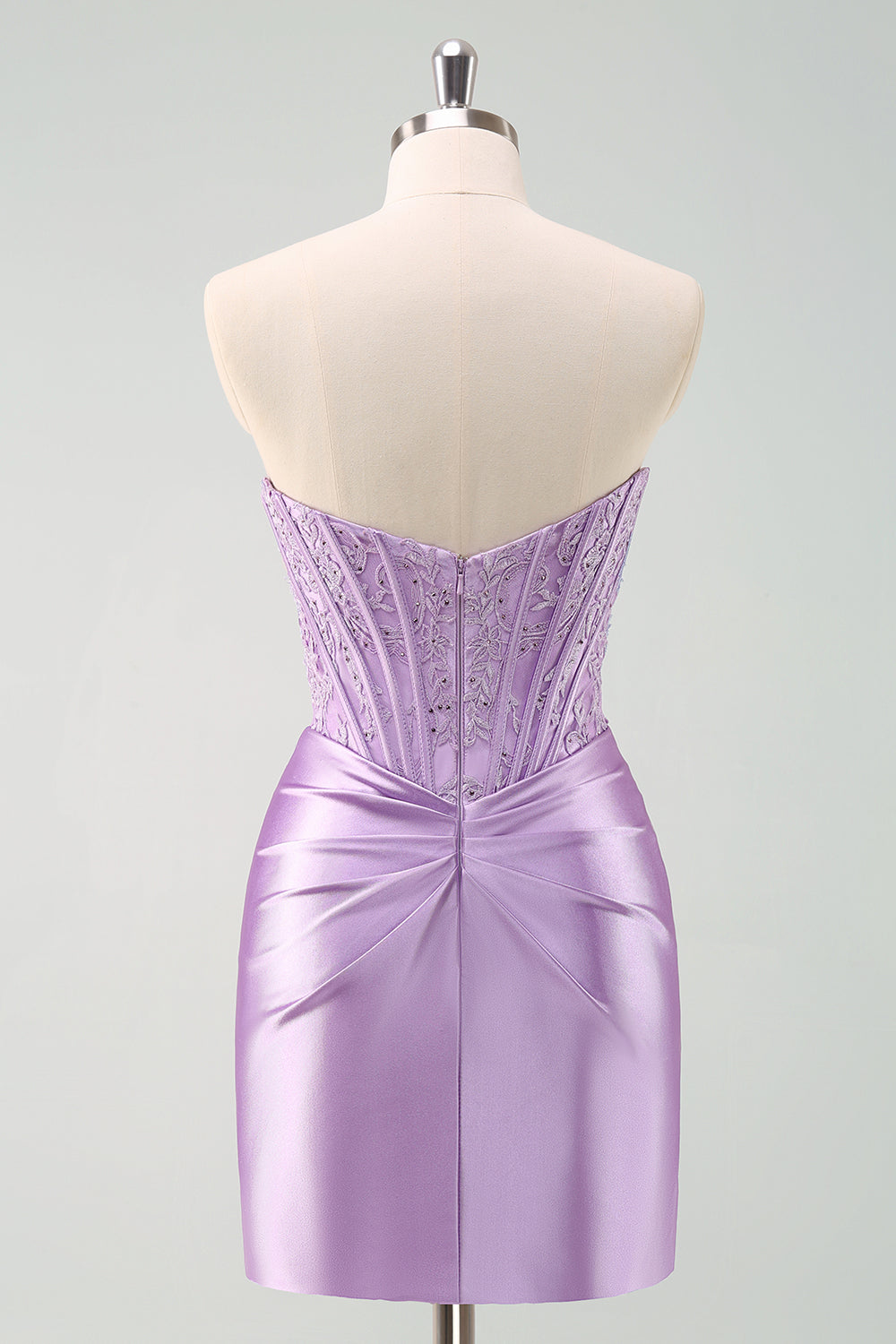 Sparky Purple Strapless Bodycon Short Homecoming Dress