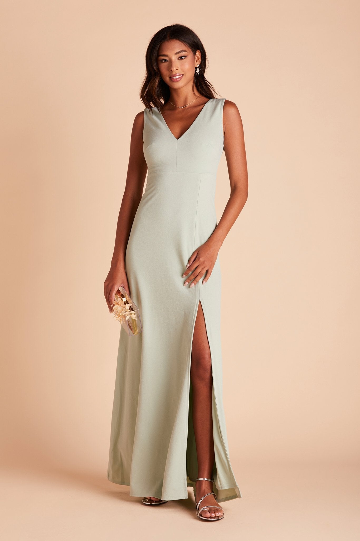 Shamin Crepe Dress - Sage