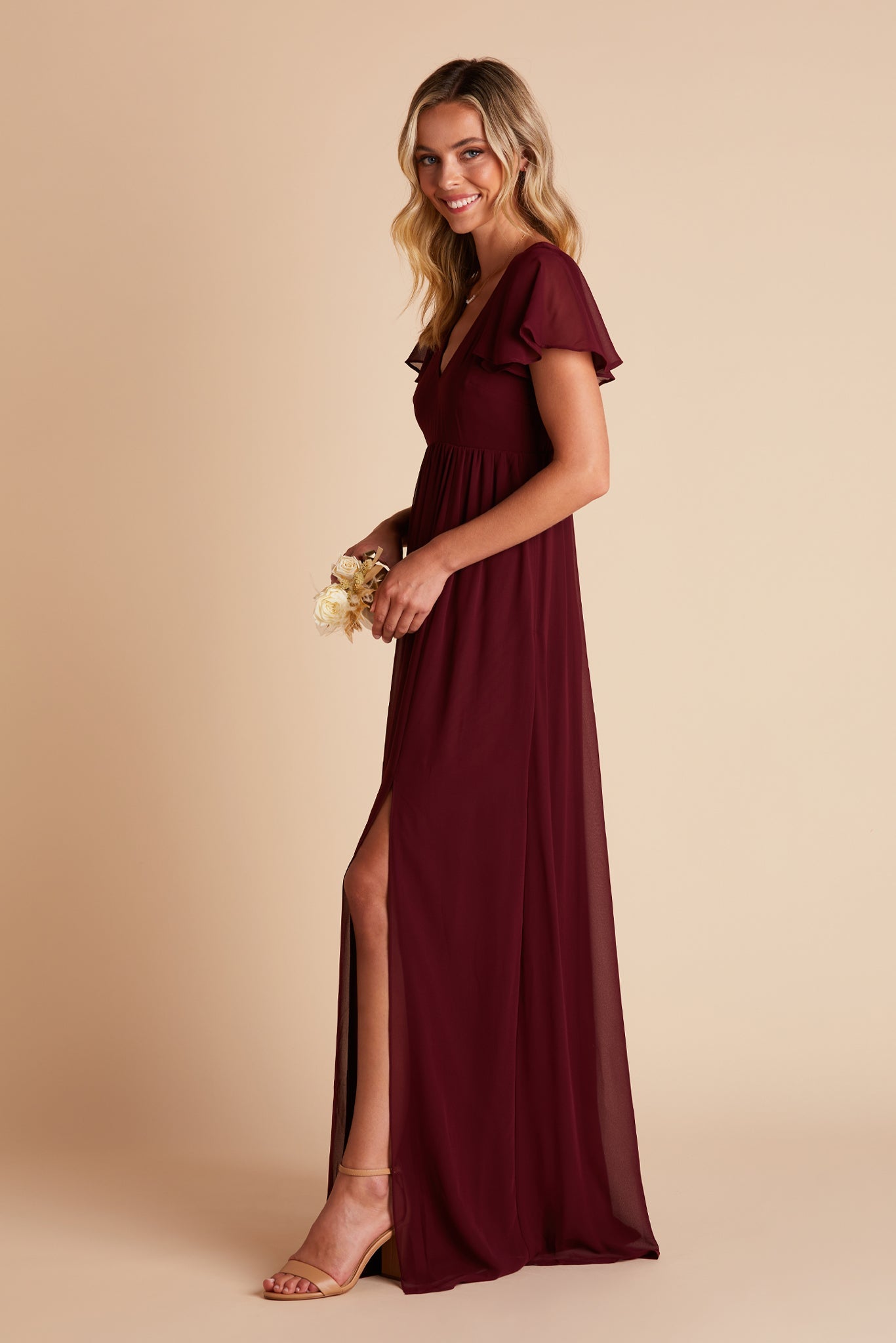 Hannah Empire Dress - Cabernet
