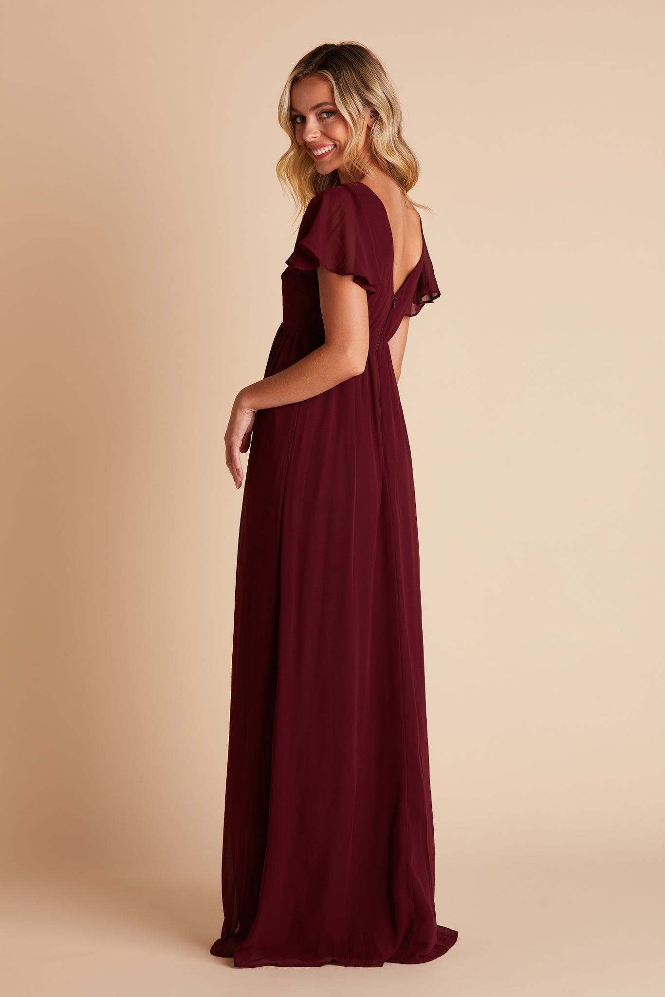 Hannah Empire Dress - Cabernet