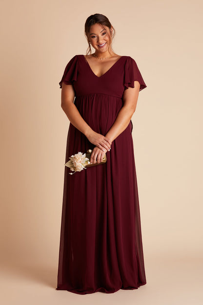 Hannah Empire Dress - Cabernet