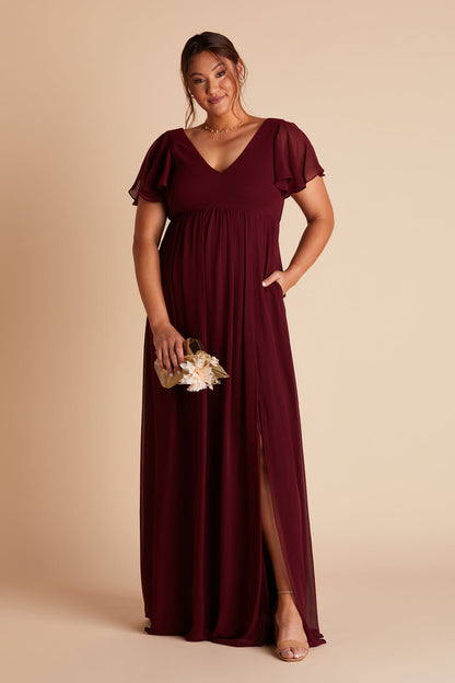 Hannah Empire Dress - Cabernet