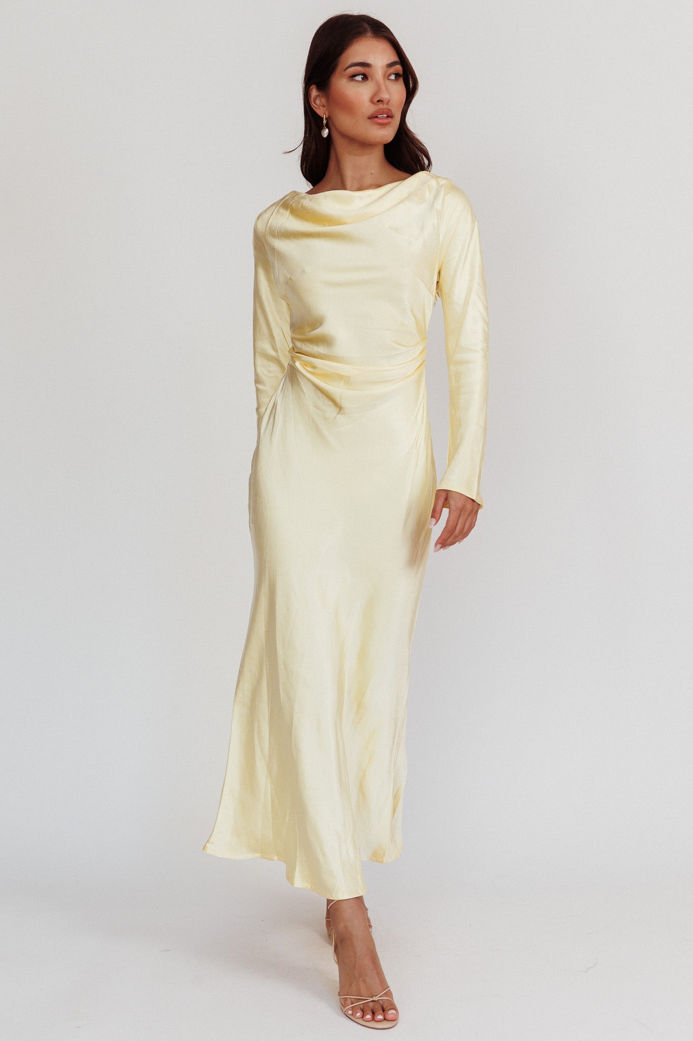 Loveland Cowl Back Midi Dress Butter