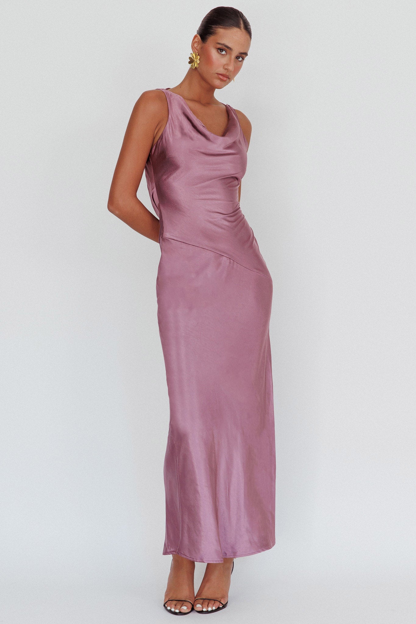 Cassiopeia Open Back Maxi Dress Grape