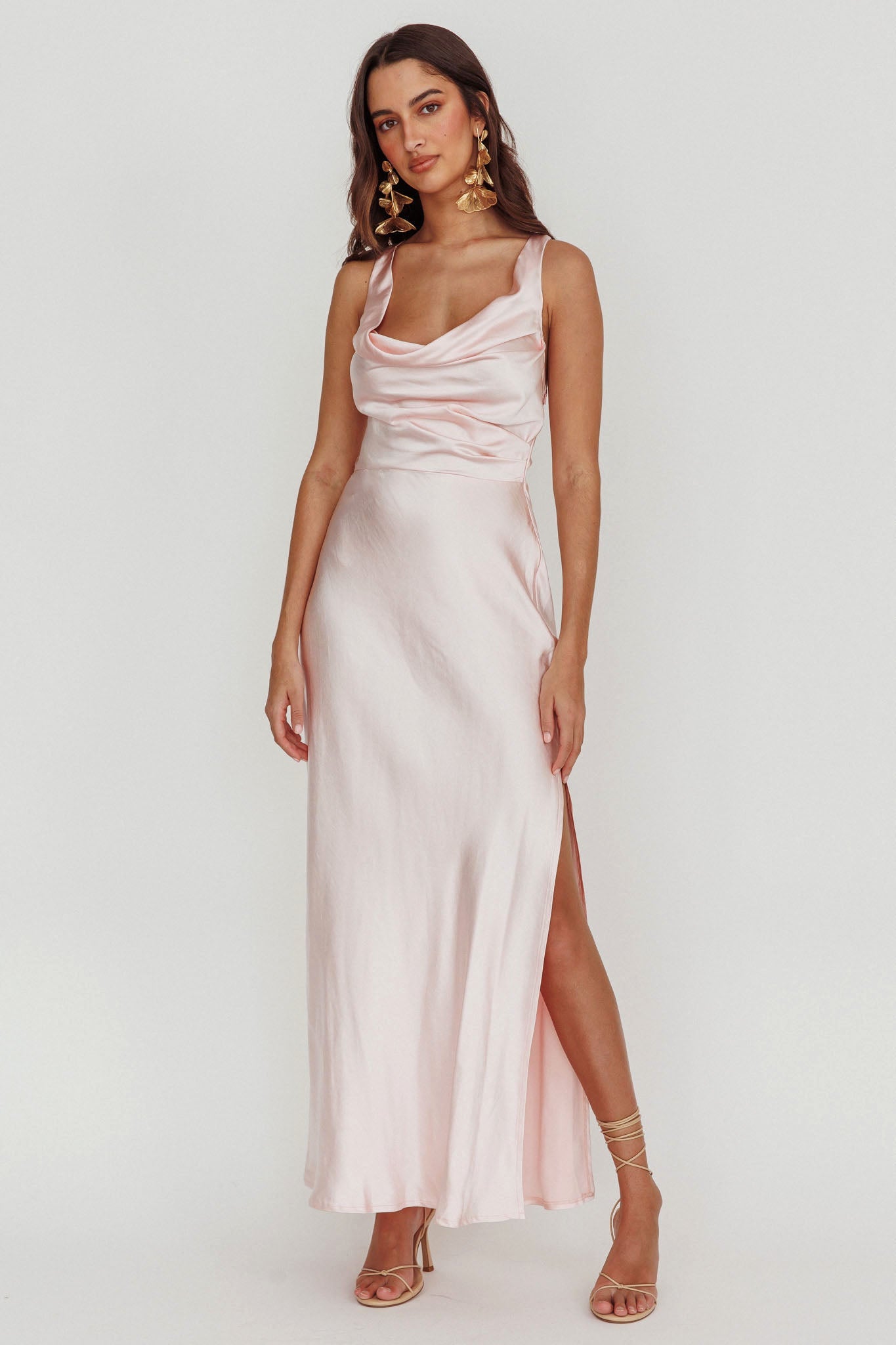 Sitara Tied Back Maxi Dress Blush