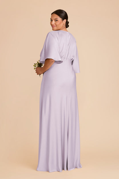 Shyla Matte Satin Dress - Dusty Lilac