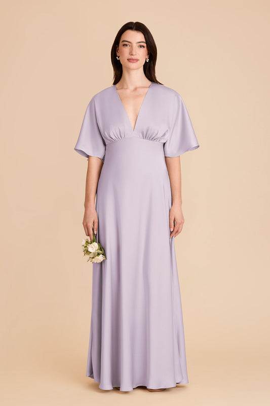 Shyla Matte Satin Dress - Dusty Lilac