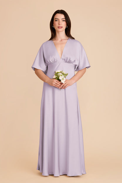 Shyla Matte Satin Dress - Dusty Lilac