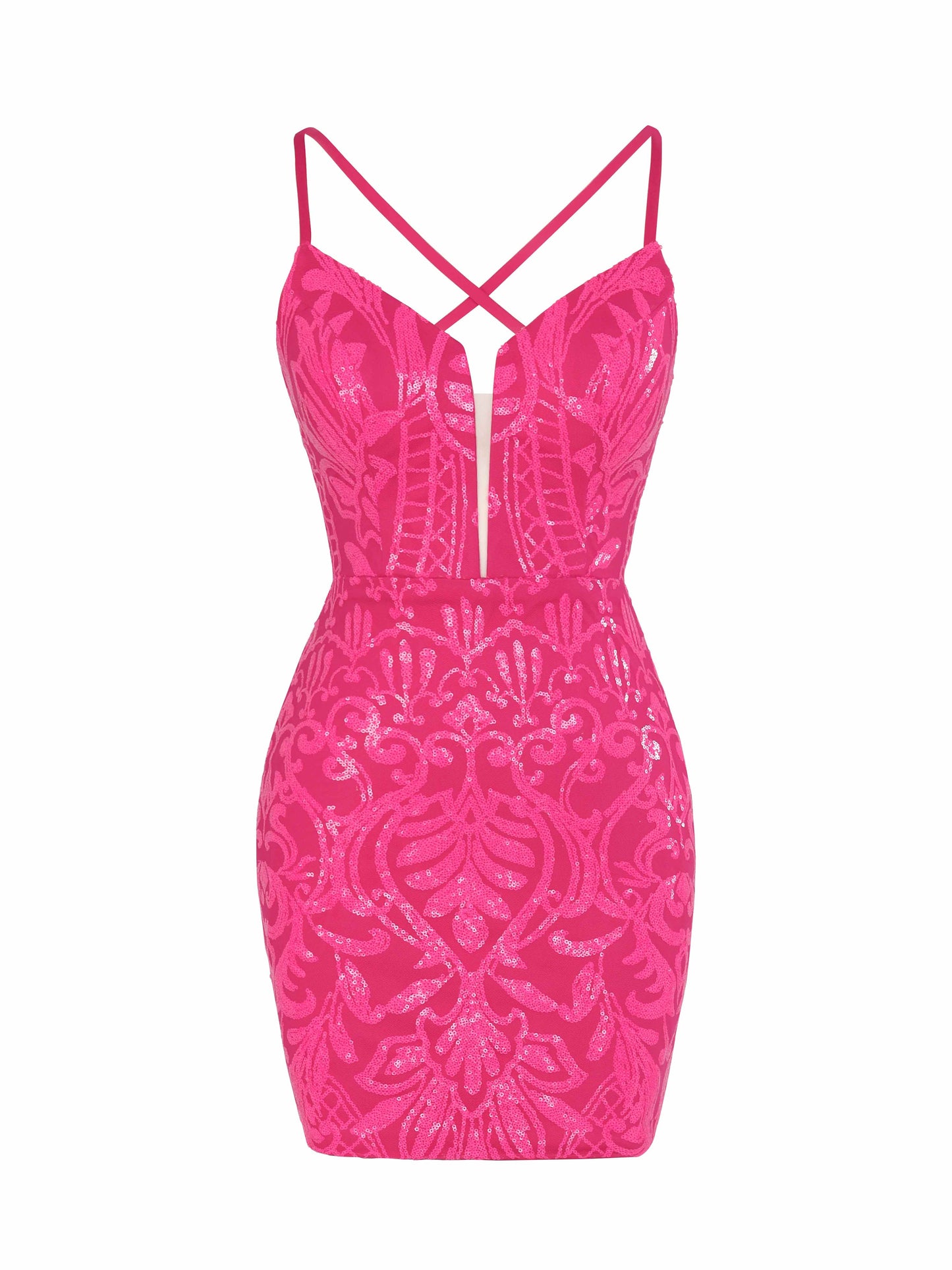 Elira V-Neck Sleeveless Mini Sequin Homecoming Dresses