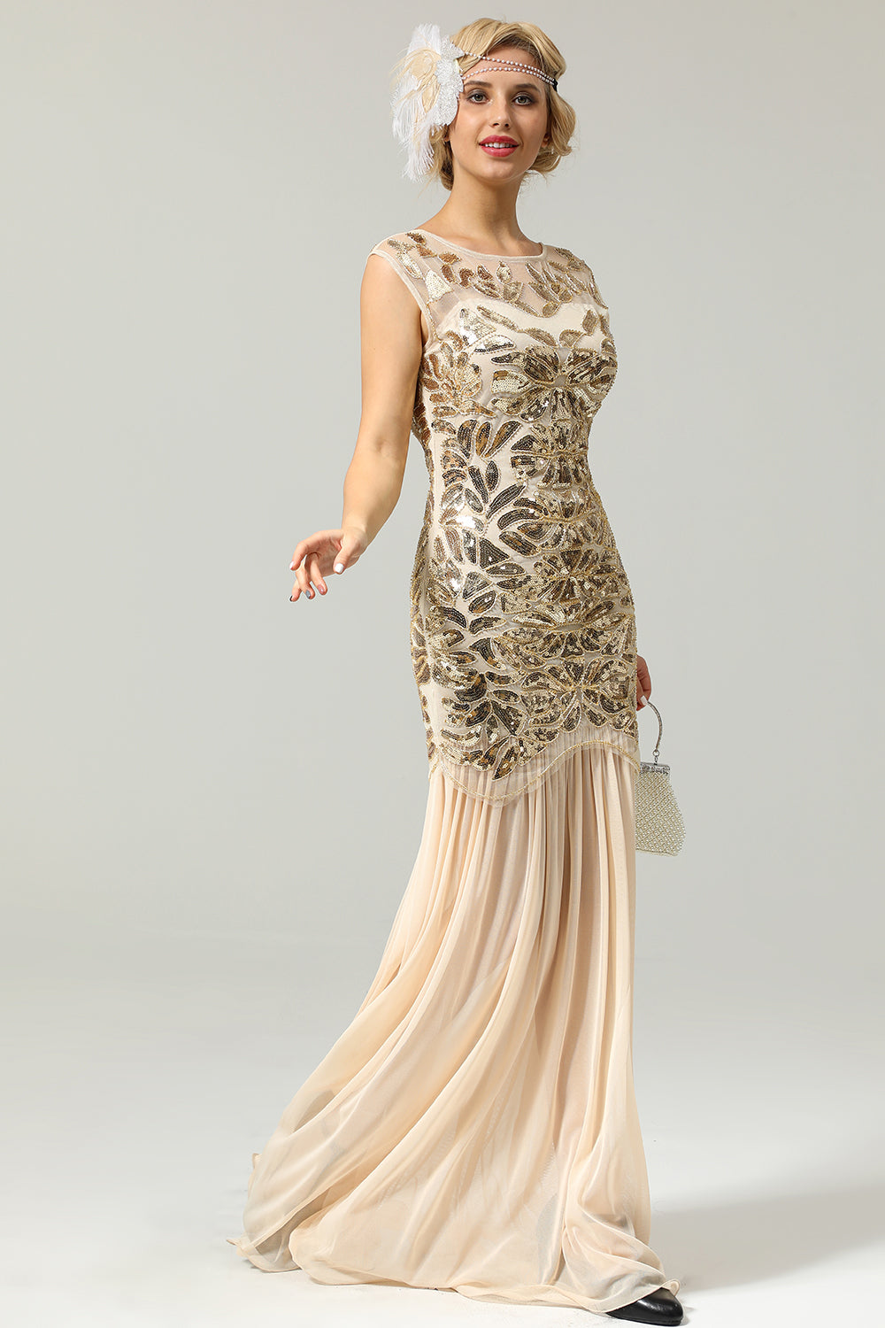 1920s Sequined Flapper Dress