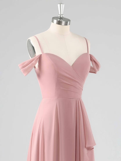 Livia Chic Off-The-Shoulder Ruffles A-line Bridesmaid Dresses